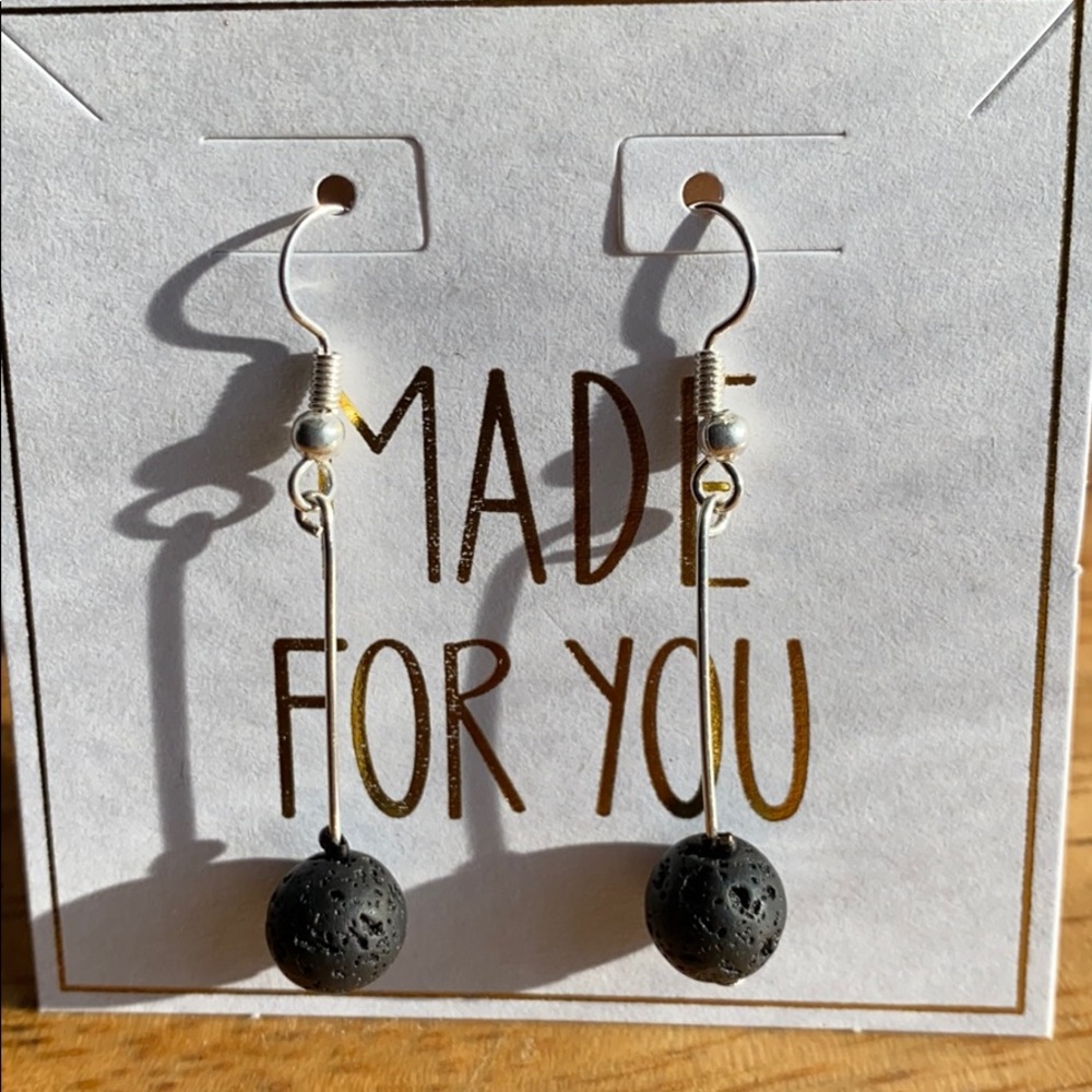 Beautiful earrings volcán rock